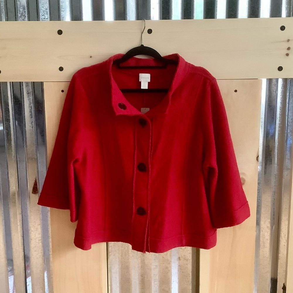CHICO’S red wool jacket